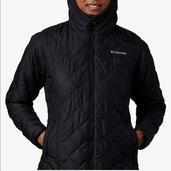 NWT Columbia copper crest quilted, fleece lined jacket with hood - Picture 4 of 10